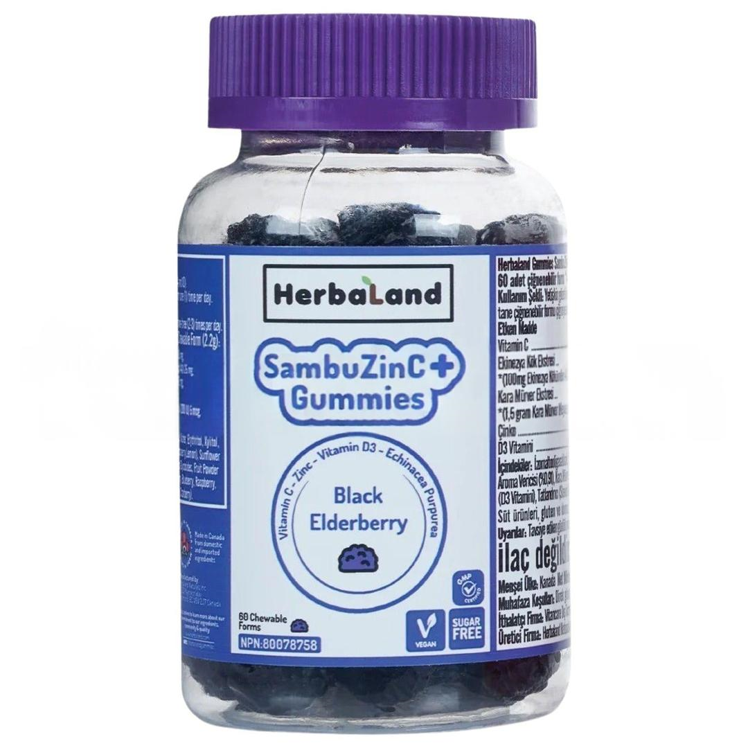 Herbaland Gummies SambuZinC + 60 Çiğnenebilir Form