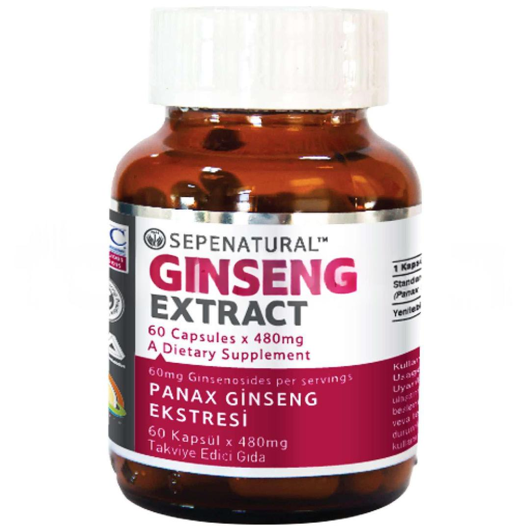 Sepe Natural Panax Ginseng Ekstrakt 480 mg 60 Kapsül