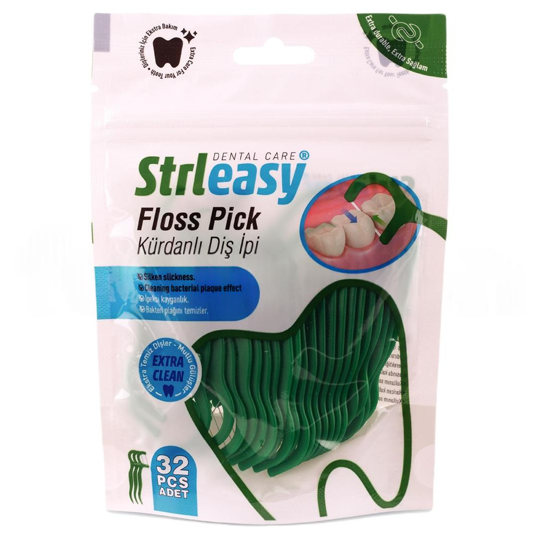 STRLeasy Kürdanlı Diş İpi Floss Picks 32'li