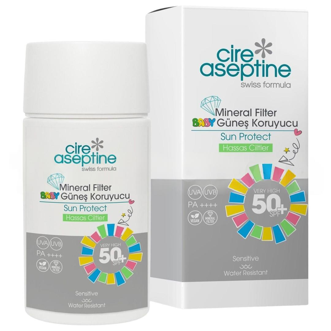 Cire Aseptine Mineral Filtreli Güneş Kremi Çocuk Hassas Cilt SPF50 50 ml