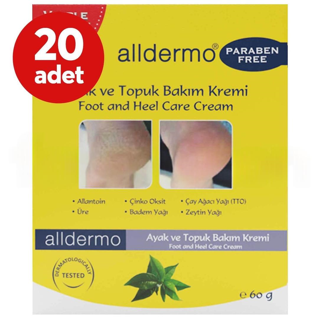 Alldermo Ayak Bakım Topuk Çatlak Kremi 60 gr - 20 Adet