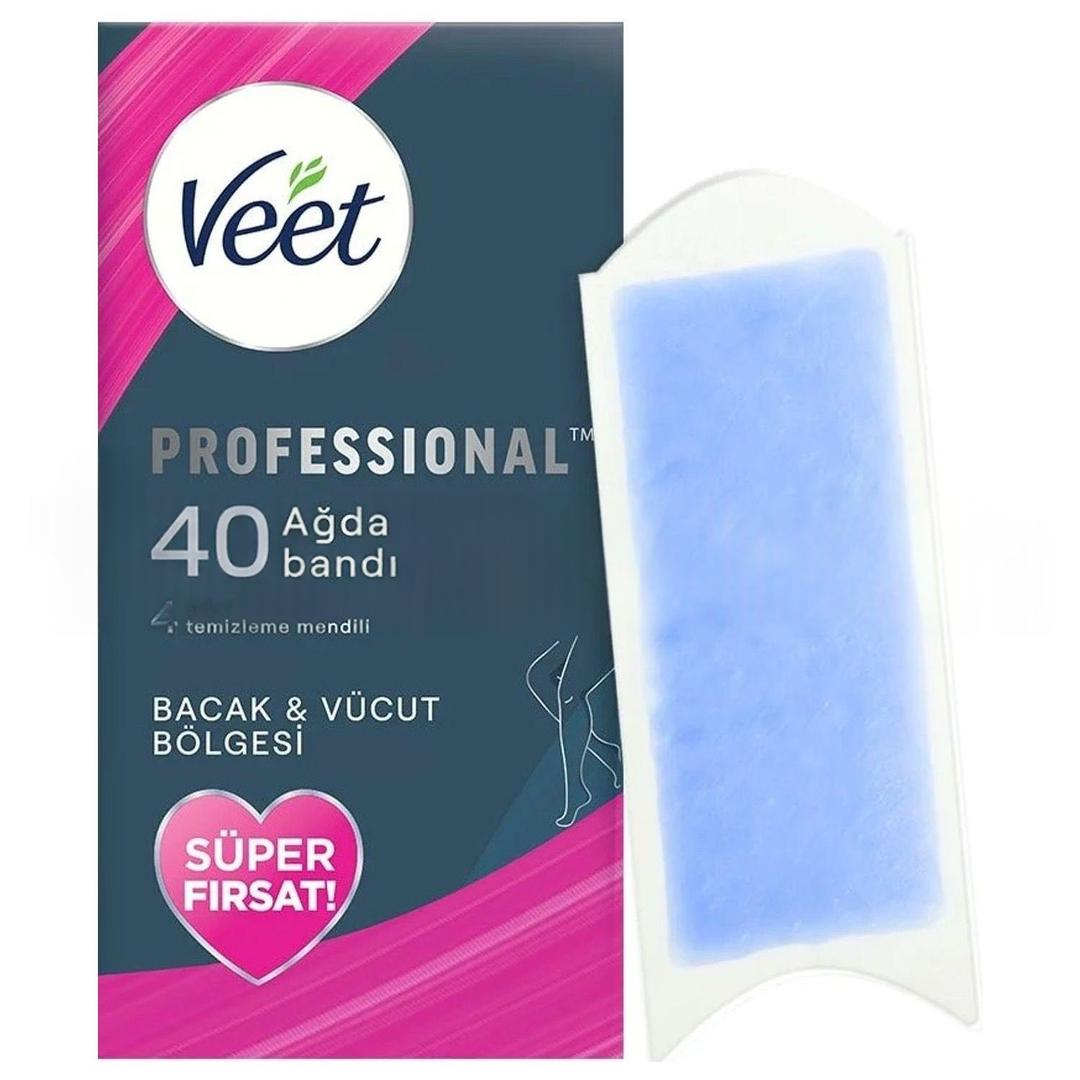 Veet Professional Bacak ve Vücut Bölgesi Sir Ağda Bandı 40'lı