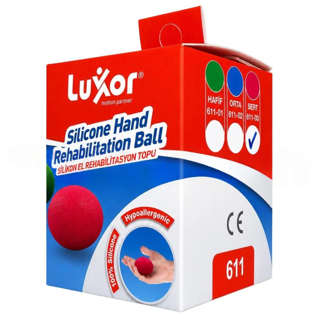 Luxor 611 Silikon El Rehabilitasyon Topu Sert - Kırmızı