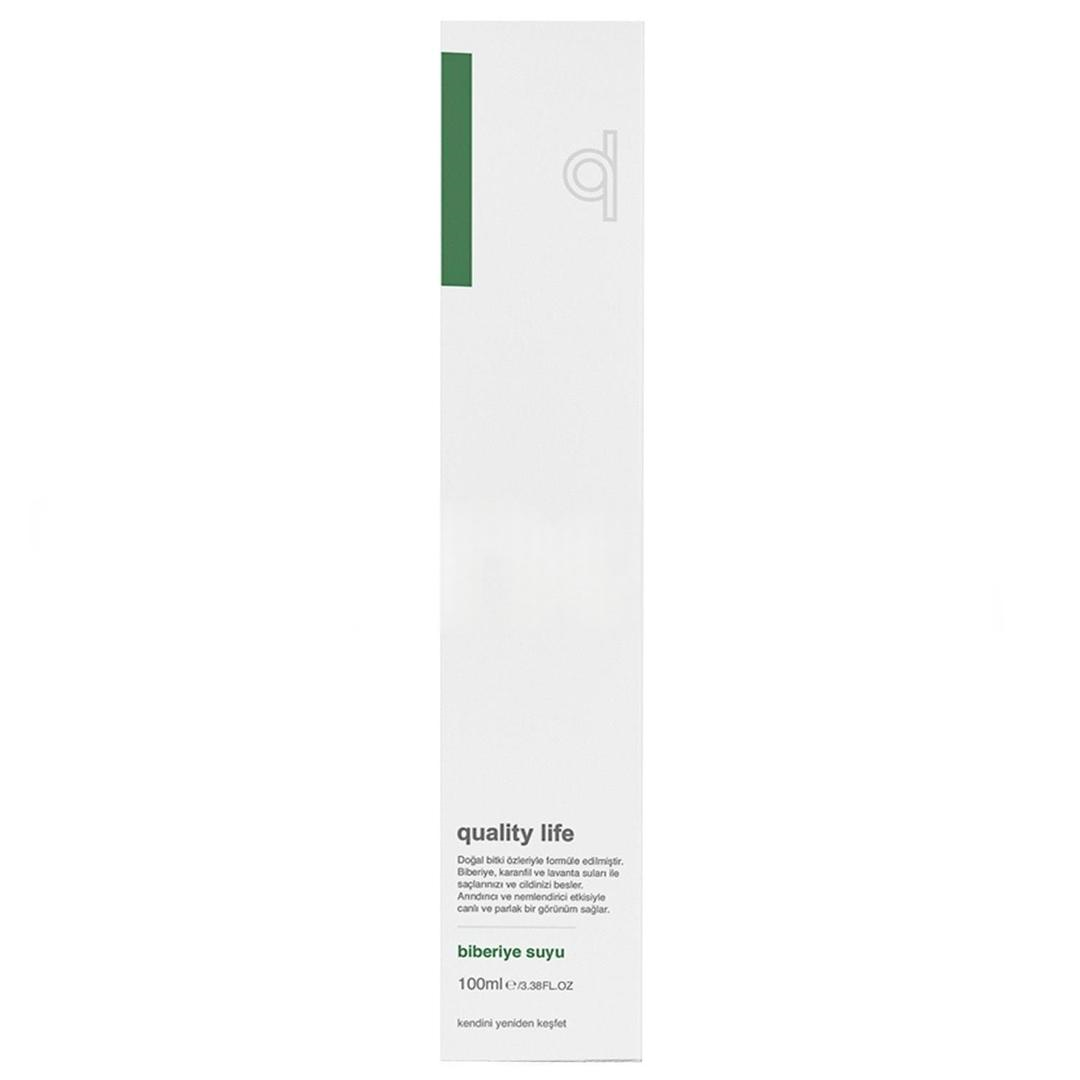 Quality Life Saf Biberiye Suyu Saç Cilt Toniği %100 Doğal Vegan Hızlı Uzatma ve Dökülme Karşı 100 ml