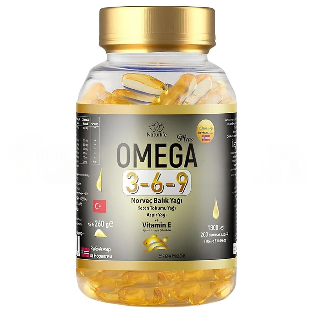 Naturlife Omega 3-6-9 Norveç 1300 mg 200 Kapsül