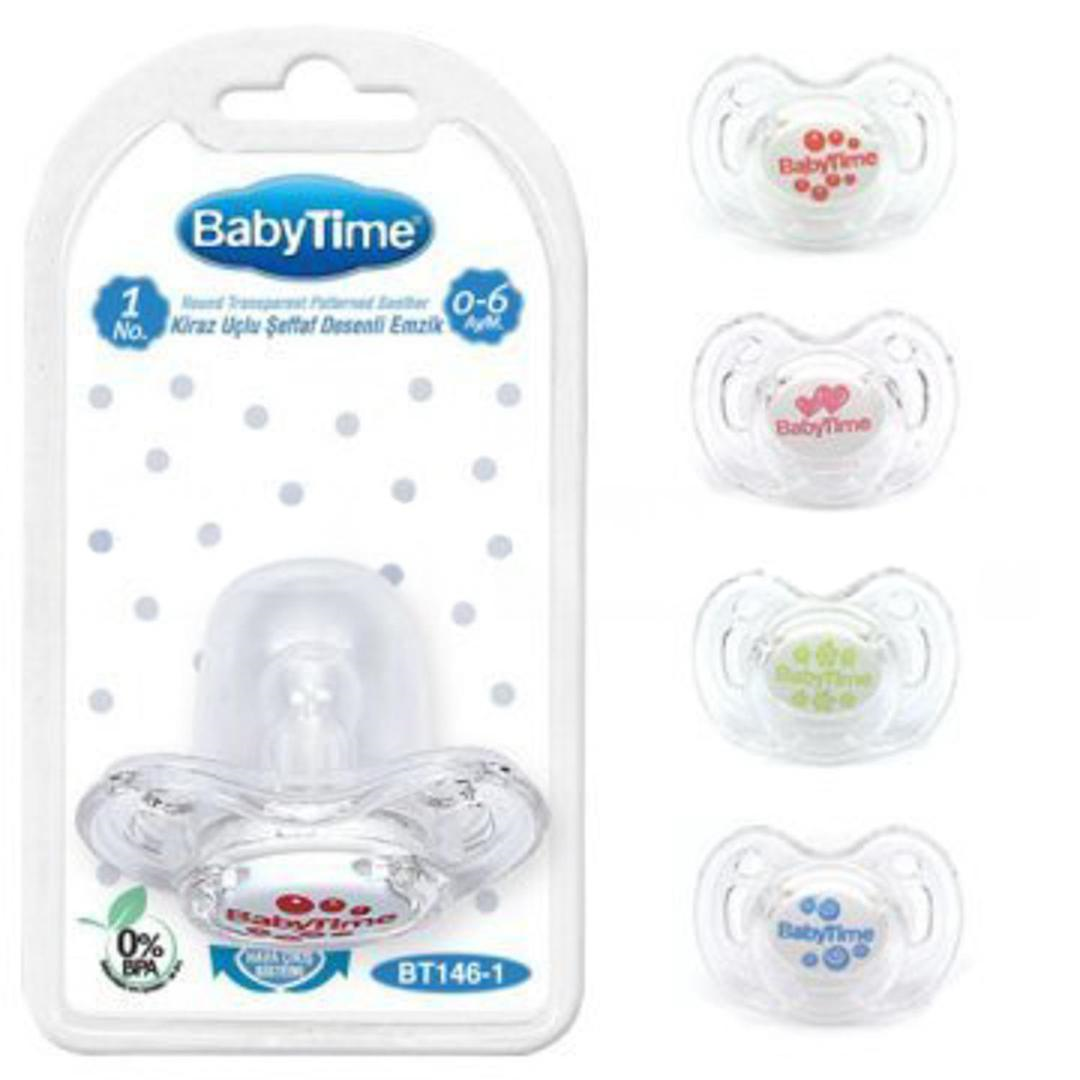 Baby Time Silikon Kiraz Uçlu Mat Gövdeli Emzik No: 1