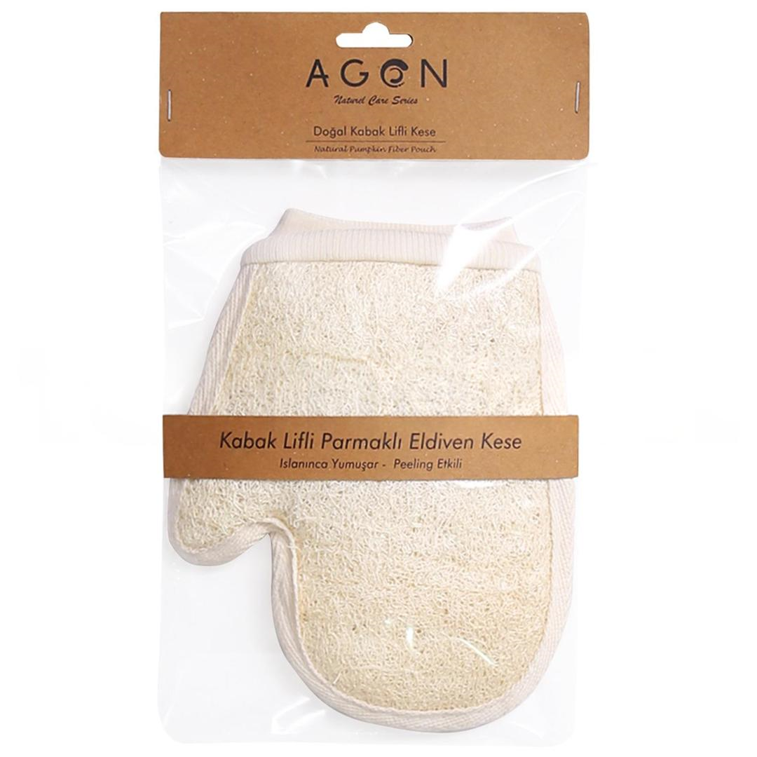 Agon Kabak Lifli Banyo & Duş Parmaklı Eldiven Vücut Kesesi