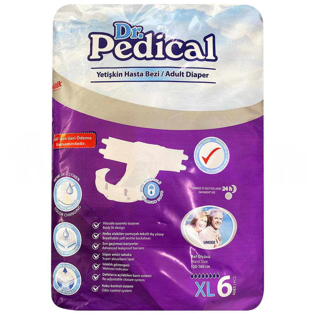 Dr. Pedical Yetişkin Hasta Bezi xLarge 6'lı