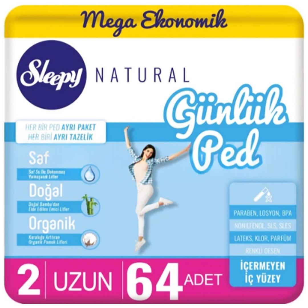 Sleepy Natural Günlük Ped Uzun 64'lü