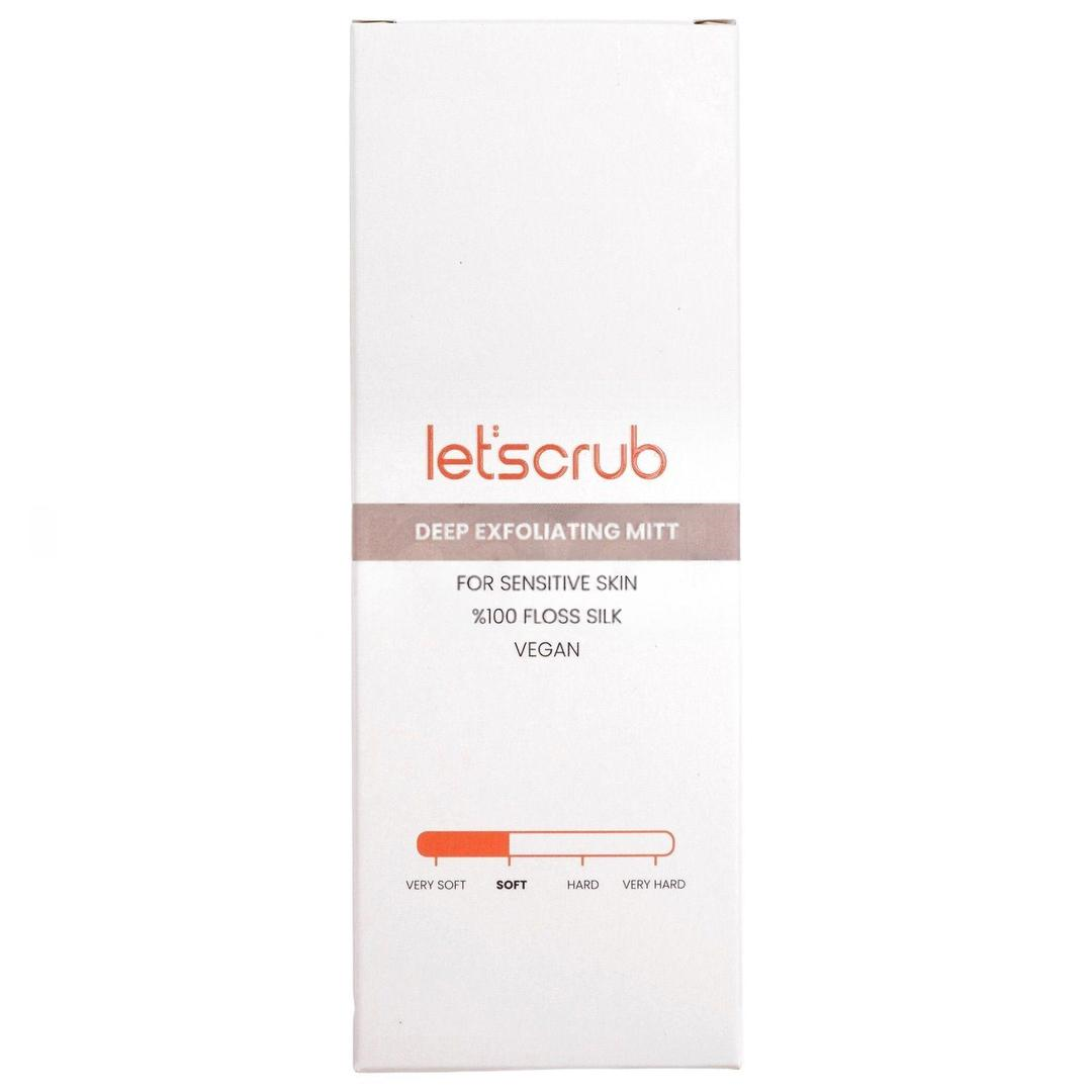Let'scrub %100 Floş İpek Banyo Kesesi Hassas Ciltler İçin - Bej