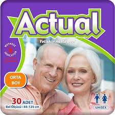 Actual Yetişkin Hasta Bezi Medium 30 Lu Paket