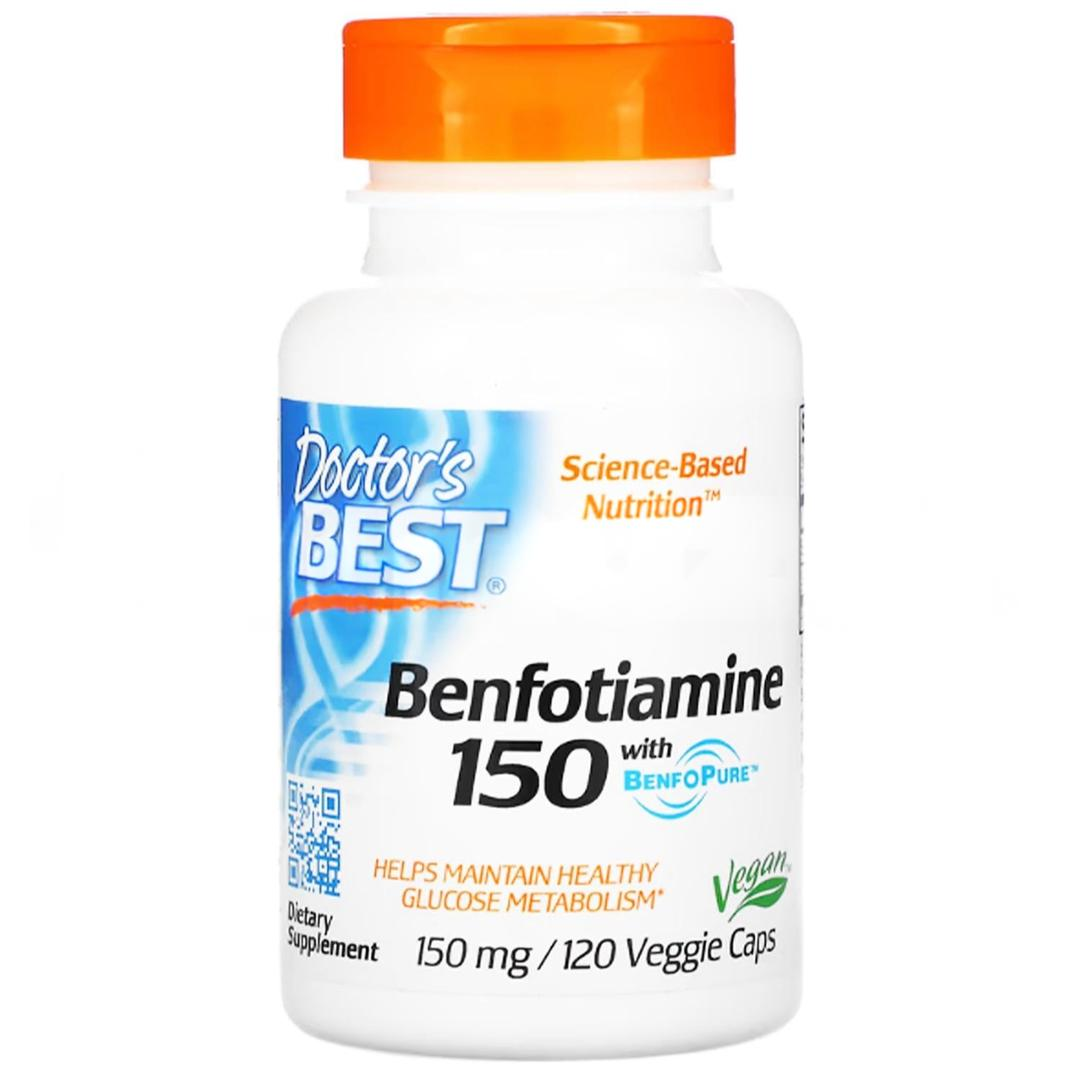 Doctor's Best Benfotiamine 150 With Benfopure 150 mg 120 Veggie Caps - İthal