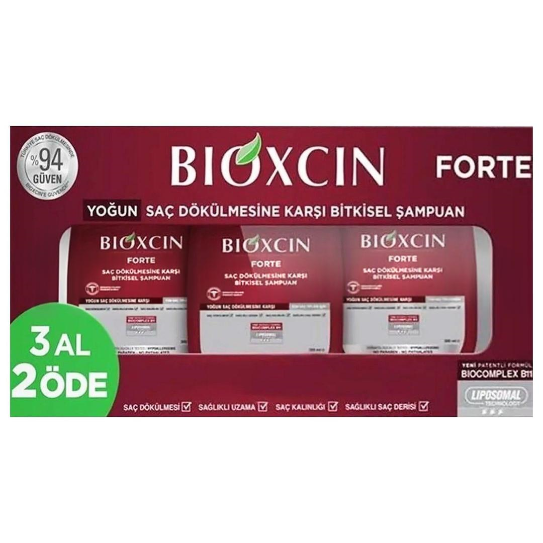 Bioxcin Forte Şampuan Tüm Saç Tipleri 300 ml 3'lü