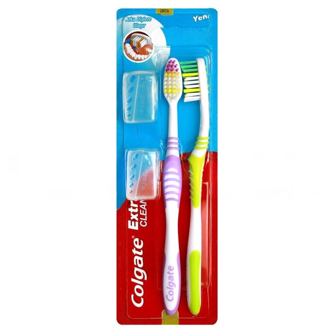 Colgate Extra Clean Diş Fırçası Orta 1+1 - Eski Ambalaj
