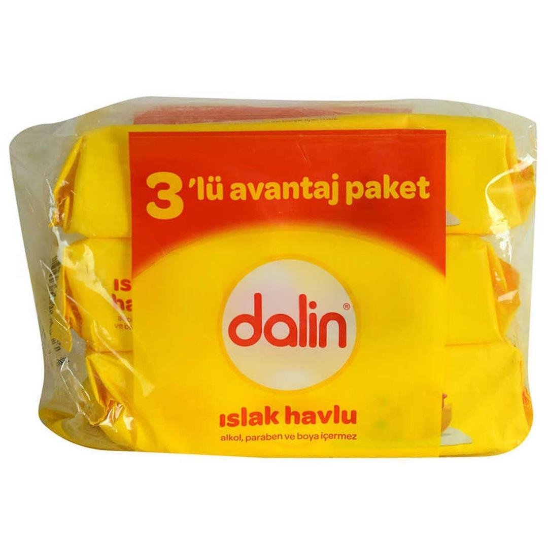 Dalin Klasik Islak Havlu Yumuşak Petek Doku 3'lü Avantajlı Paket 168 Yaprak