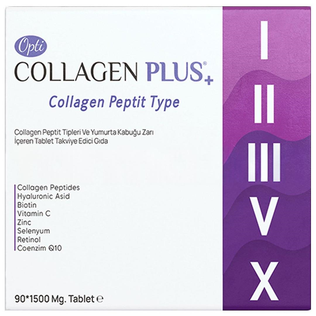 Opti Collagen Plus 5 Tip Collagen 1500 mg 90 Tablet
