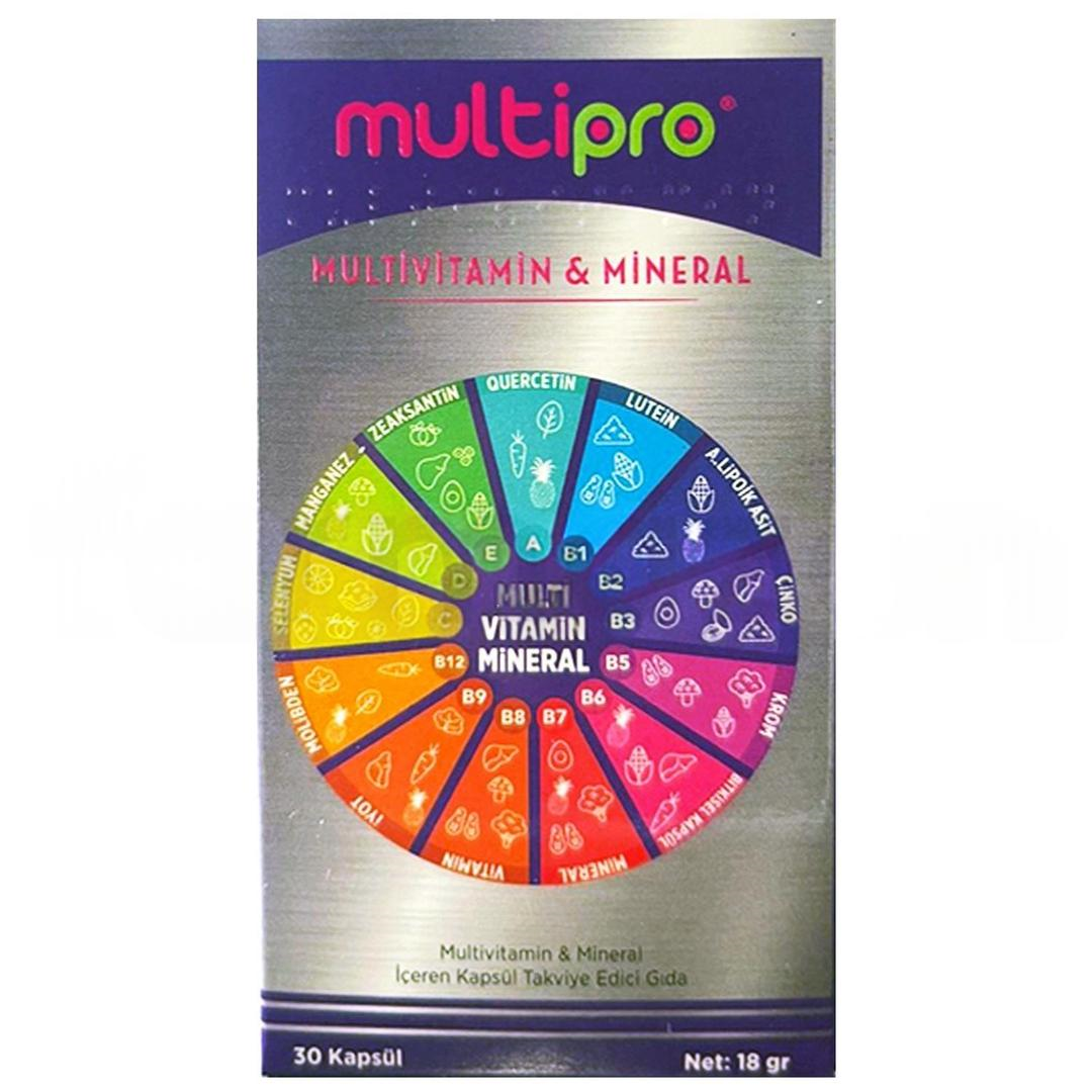 Multipro Multivitamin & Mineral 30 Kapsül
