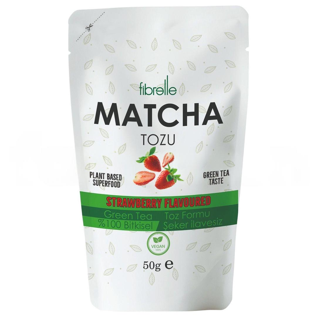 Fibrelle Matcha Çayı Çilek Aromalı 50 gr