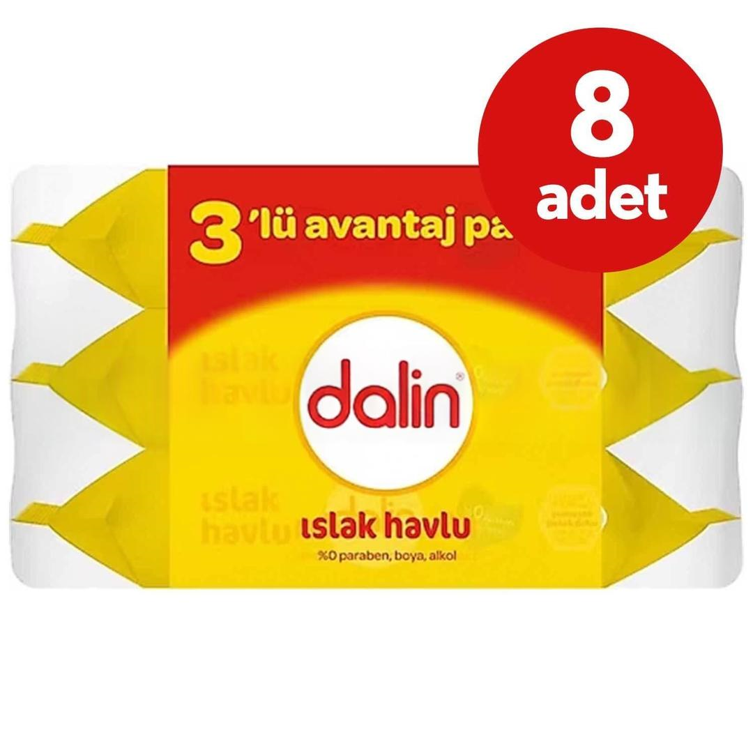 Dalin Islak Mendil 56 Yaprak 3'lü - 8 Adet