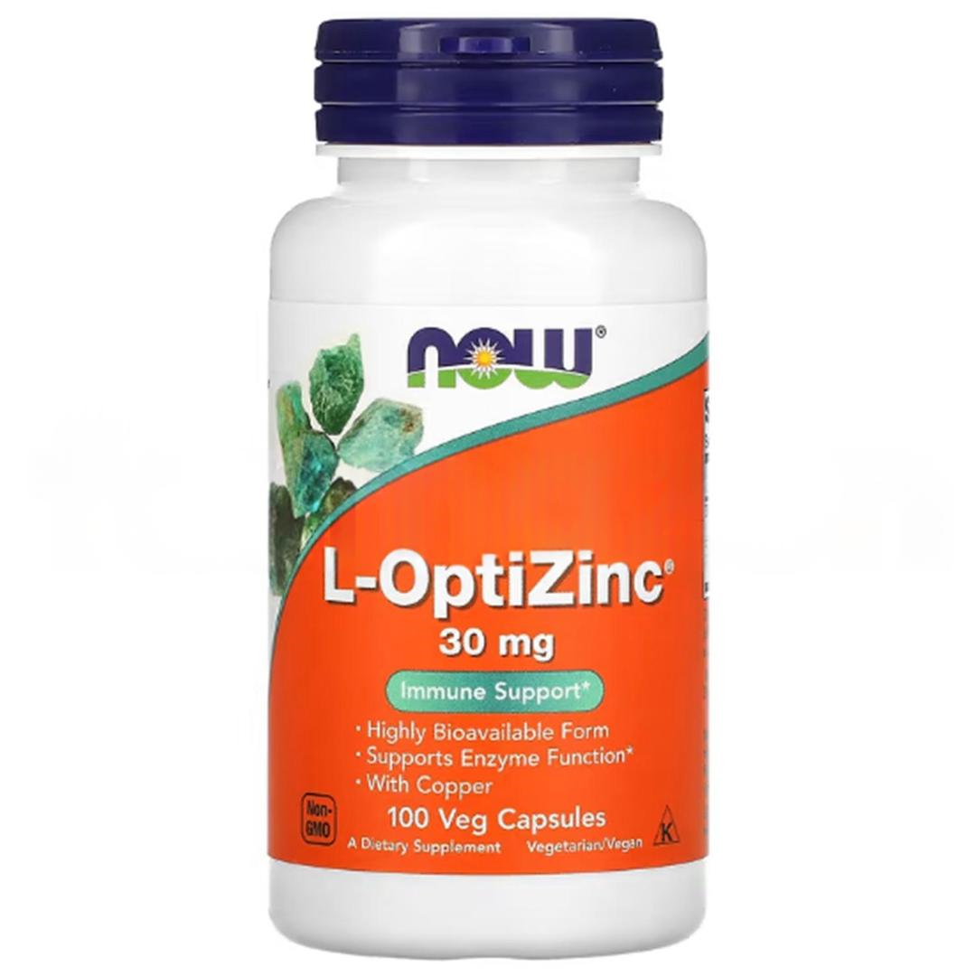 Now Foods L-Optizinc 30 mg 100 Veggie Capsules - İthal