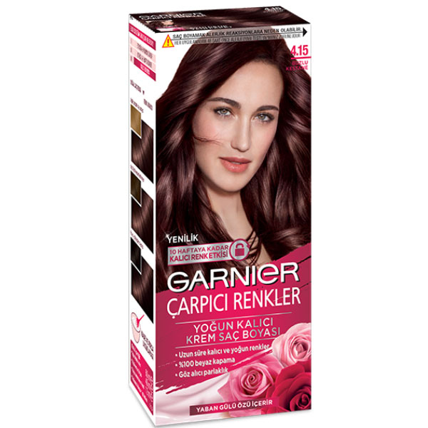 Garnier Color Natural Çarpıcı Renkler Boya 4.15 Buzlu Kestane