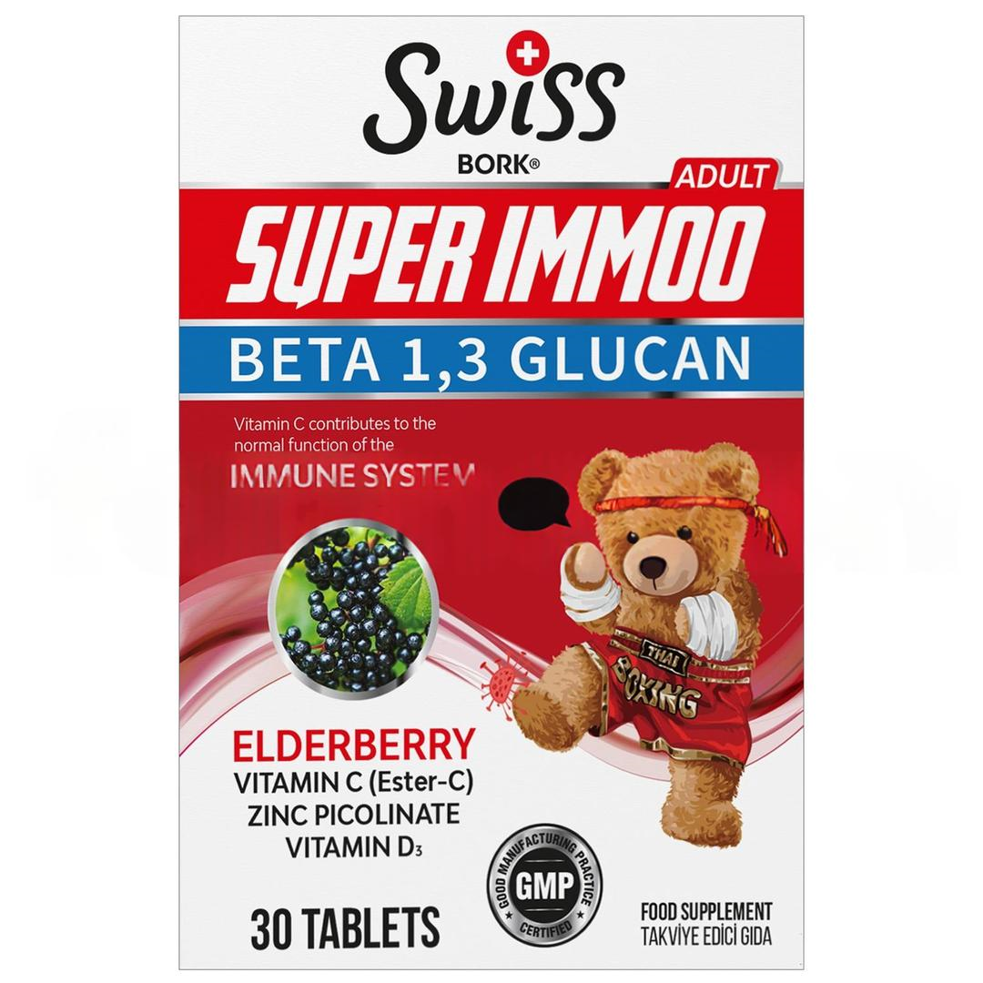 Swiss Bork Super İmmoo Adult Beta 1,3 Glucan 30 Tablet