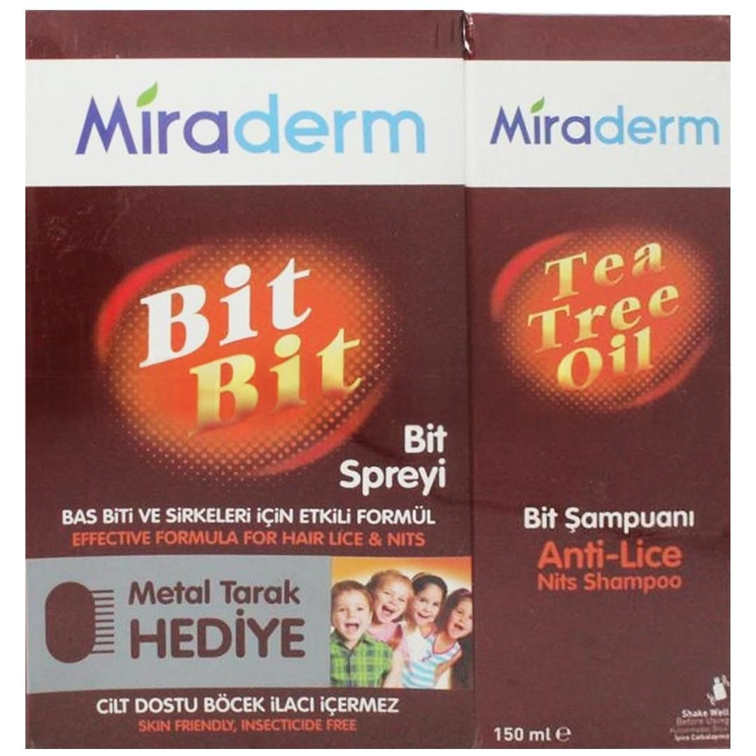 Miraderm Bit Bit Şampuan 150 ml + Bit Bit Sprey 100 ml Tedavi Kiti
