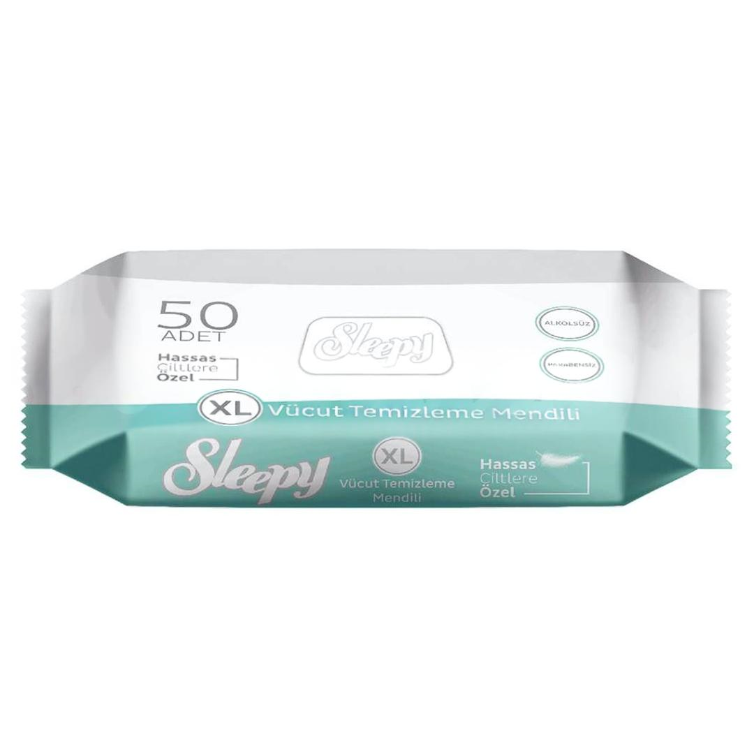 Sleepy Sensitive Vücut Temizleme Mendili 50'li