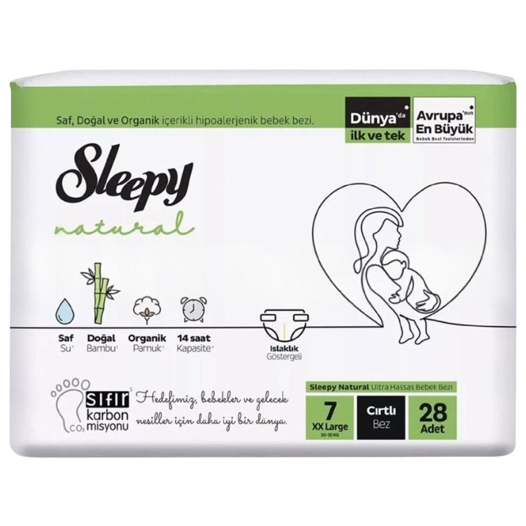 Sleepy Bio Natural Bebek Bezi Jumbo No: 7 xxLarge 28'li