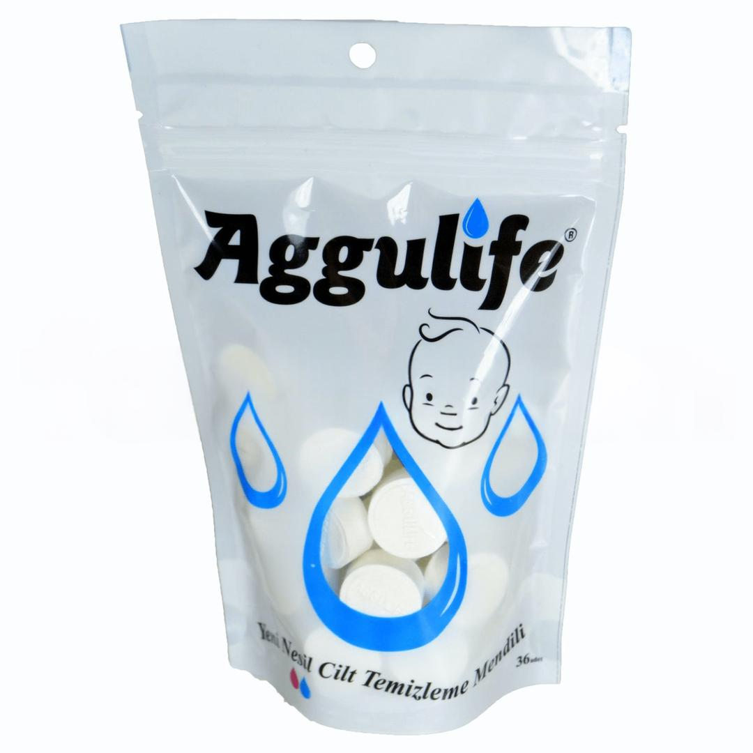 Aggulife Sıkıştırılmış Organik Tablet Mendil 36'lı