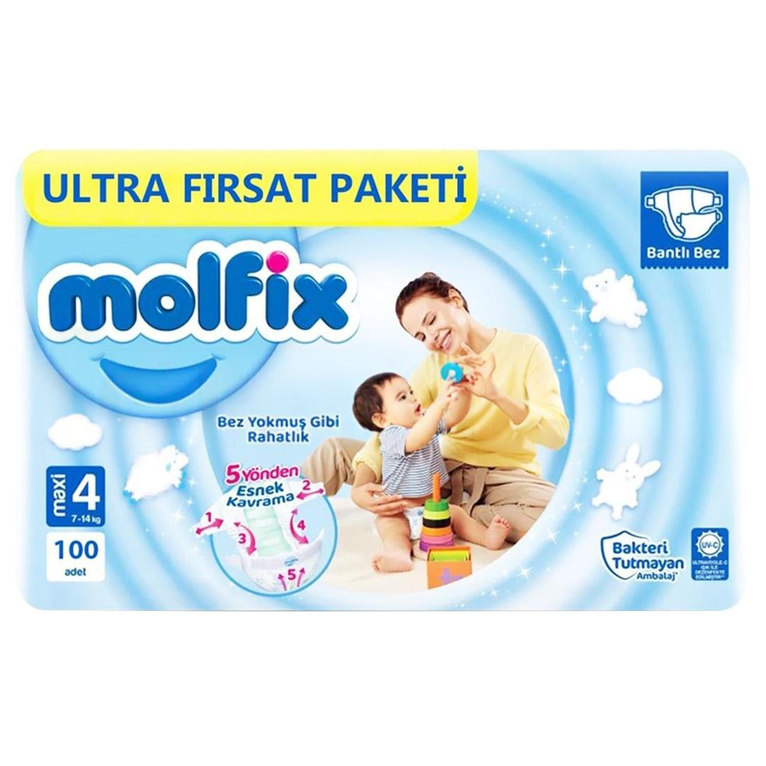 Molfix Bebek Bezi No: 4 Ultra Fırsat Paketi 100'lü