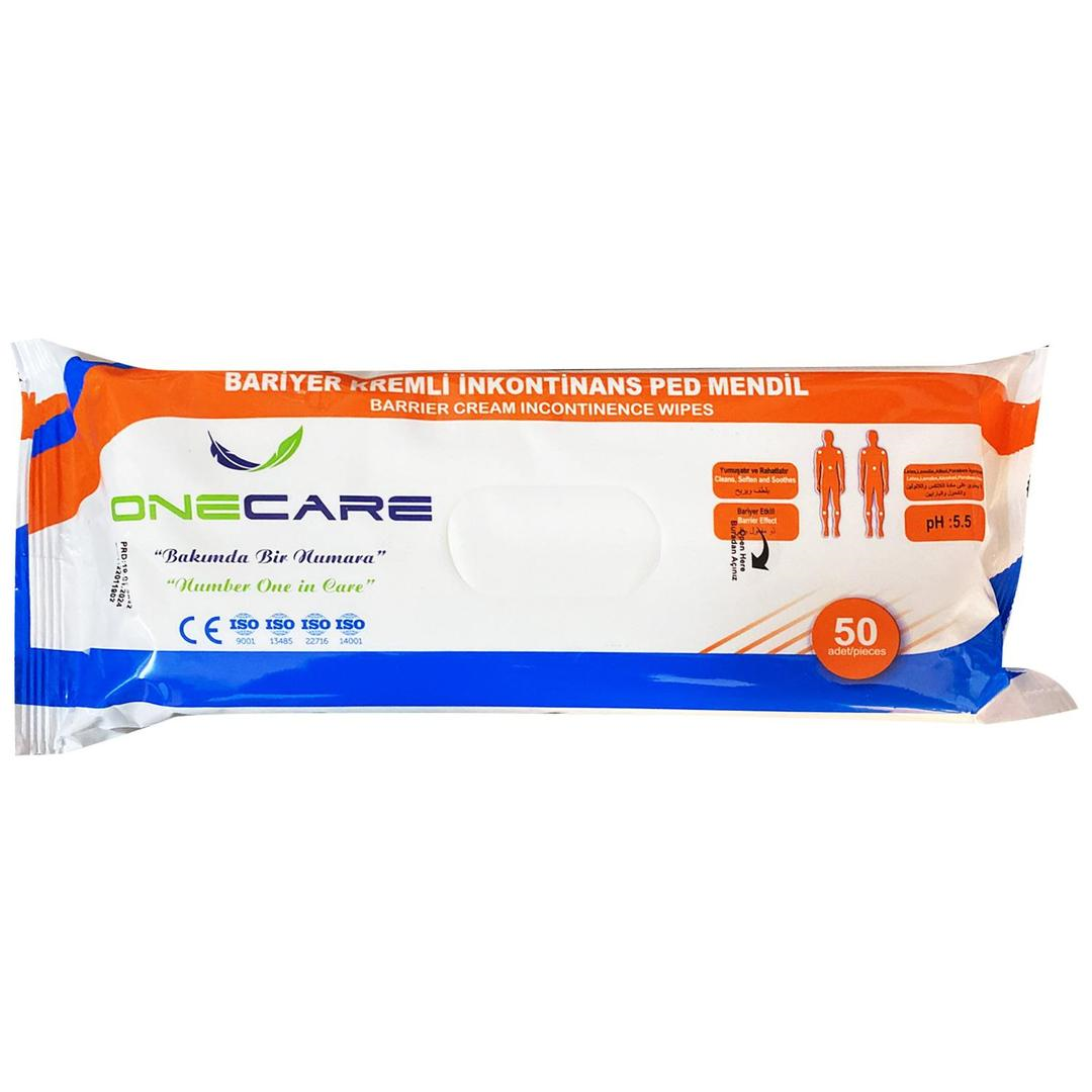 Onecare Bariyer Kremli İnkontinans Ped Mendil 50'li