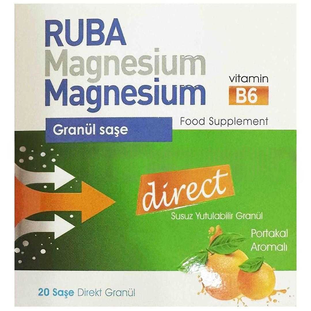 Ruba Magnesium B6 Portakal Aromalı Granül 20 Şase