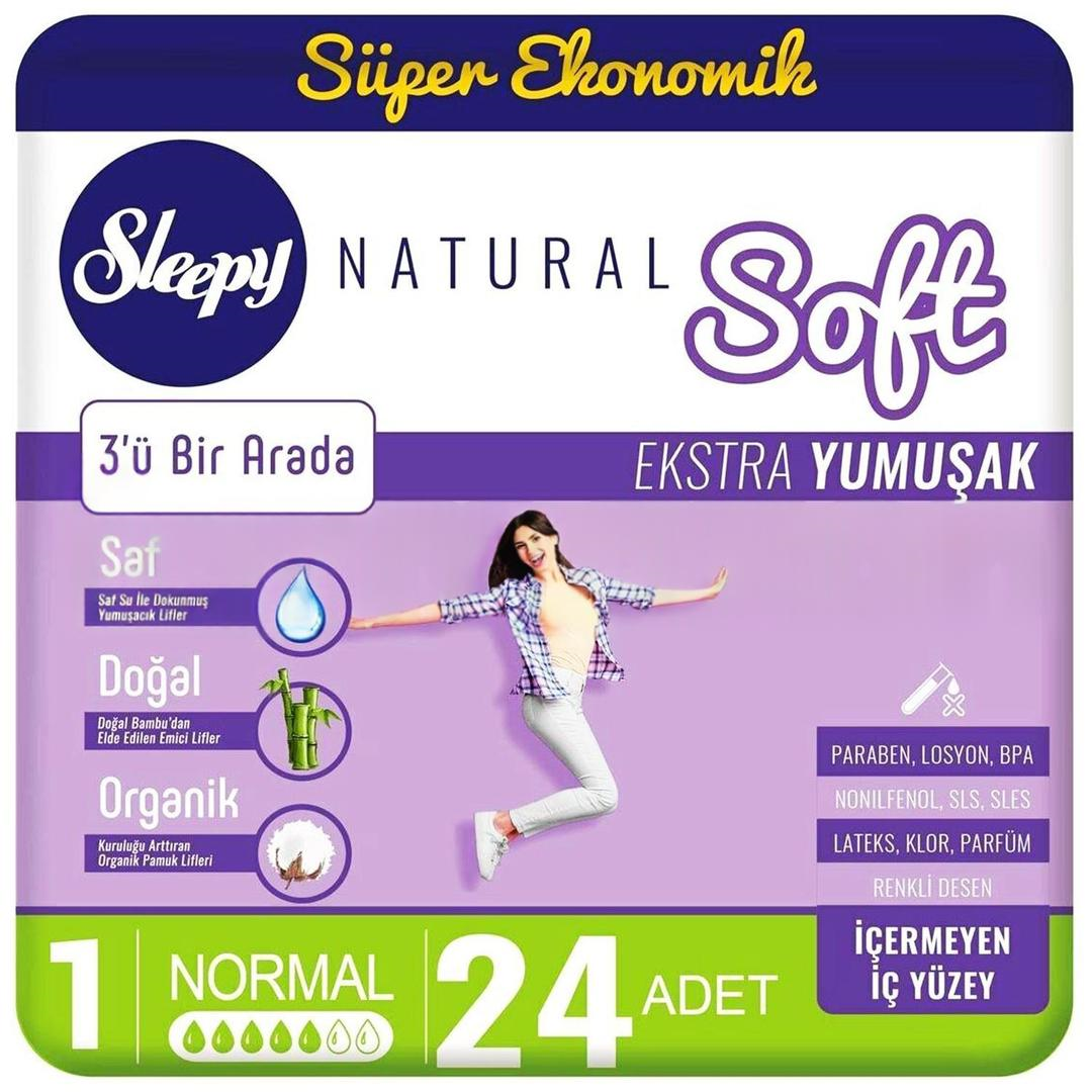 Sleepy Natural Soft İnce Ped Normal 24'lü
