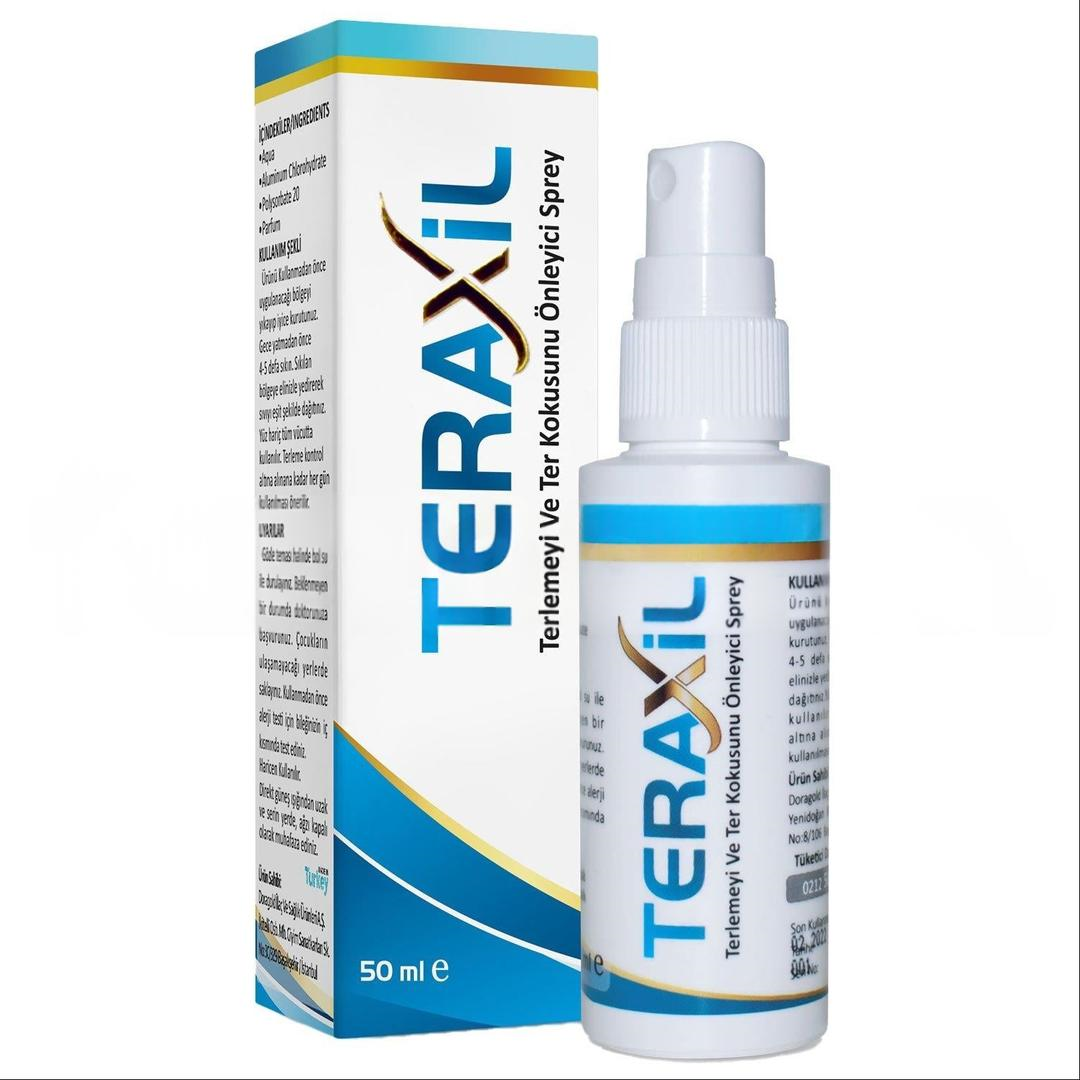 Teraxil Terlemeyi ve Ter Kokusunu Önleyici Sprey 50 ml