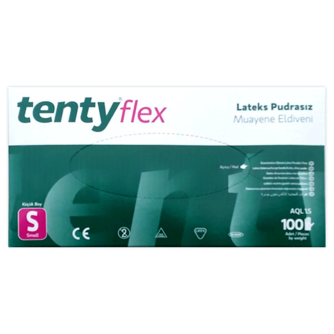 Tenty Flex Eldiven Pudrasız Lateks Small 100'lü