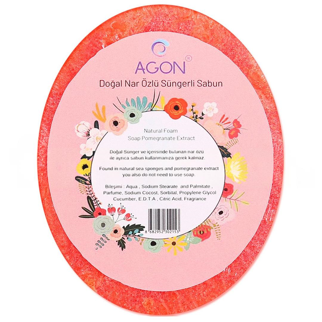 Agon El Yapımı Nar Özlü Sabunlu Vücut Duş Süngeri