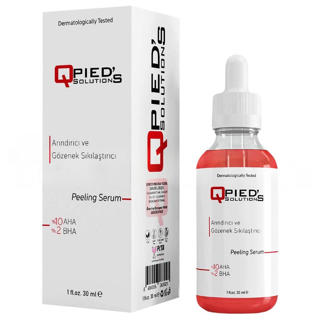 Qpied's Solutions Canlandırıcı ve Cilt Tonu Eşitleyici Yüz Peeling Serum Aha 10% + Bha 2% 30 ml