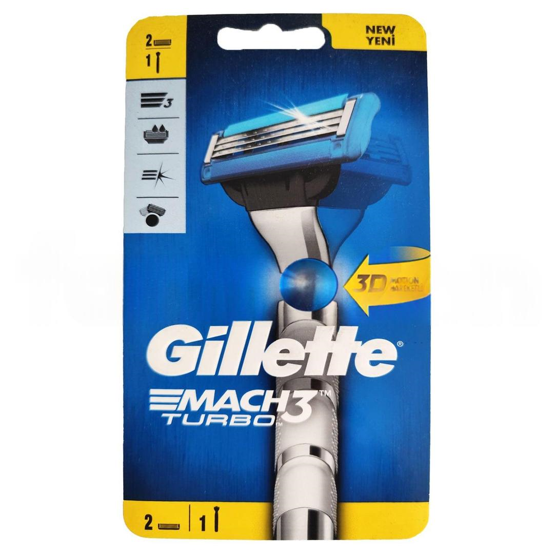 Gillette Mach 3 Turbo 3D Tıraş Bıçağı + Yedek Başlık 2'li