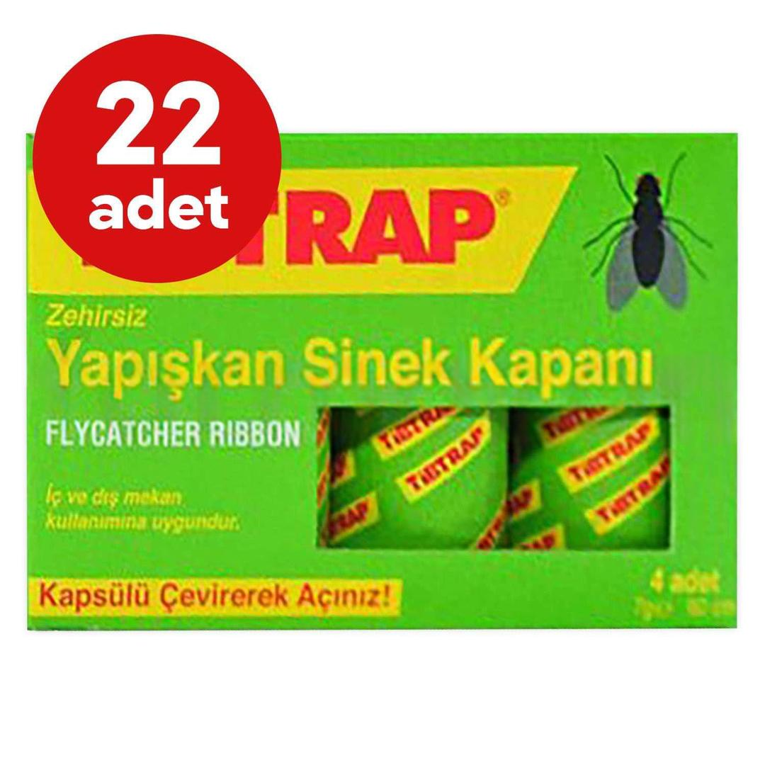 Tibtrap Yapışkan Sinek Kapanı 60 cm 4'lü - 22 Adet