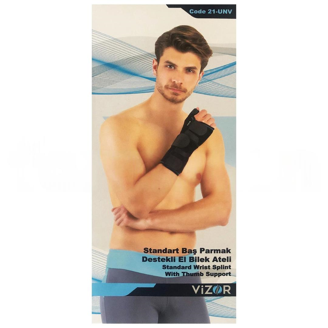 Vizor Standart Airtex Baş Parmak Destekli El Bilek Ateli Sağ