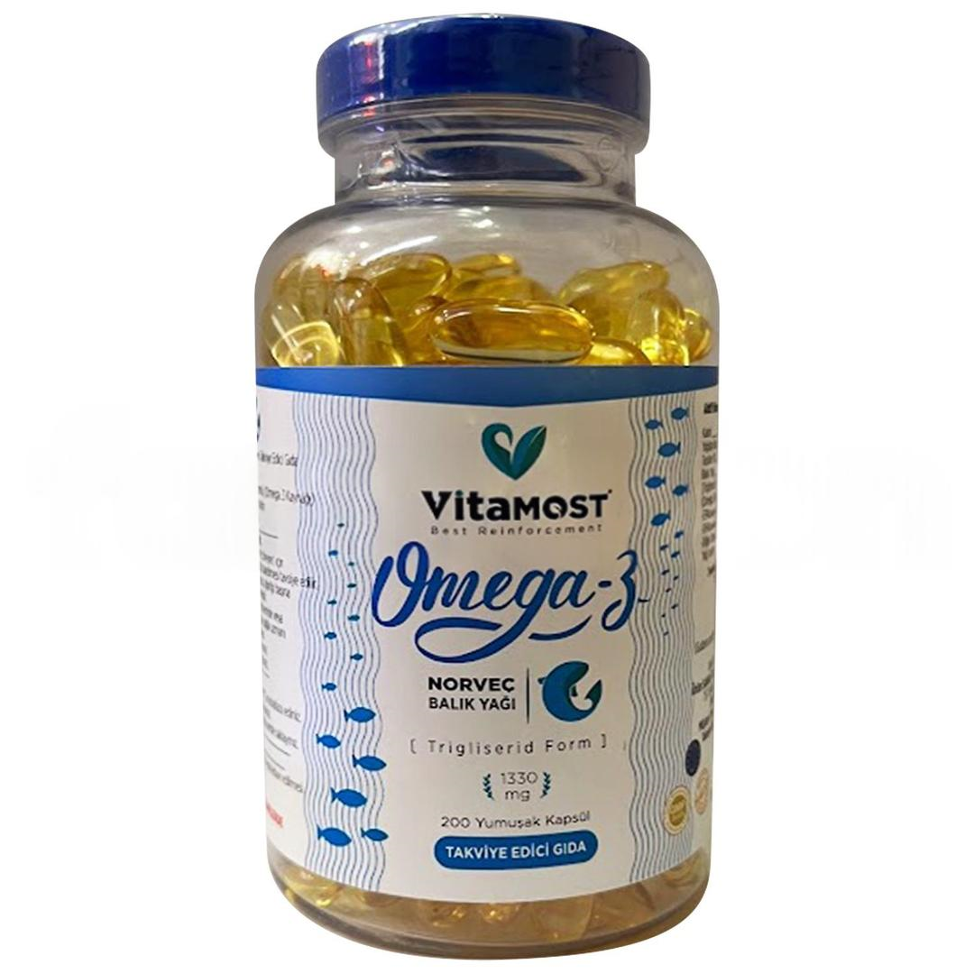 Vitamost Omega 3 Trigliserid Form 1330 mg 200 Kapsül