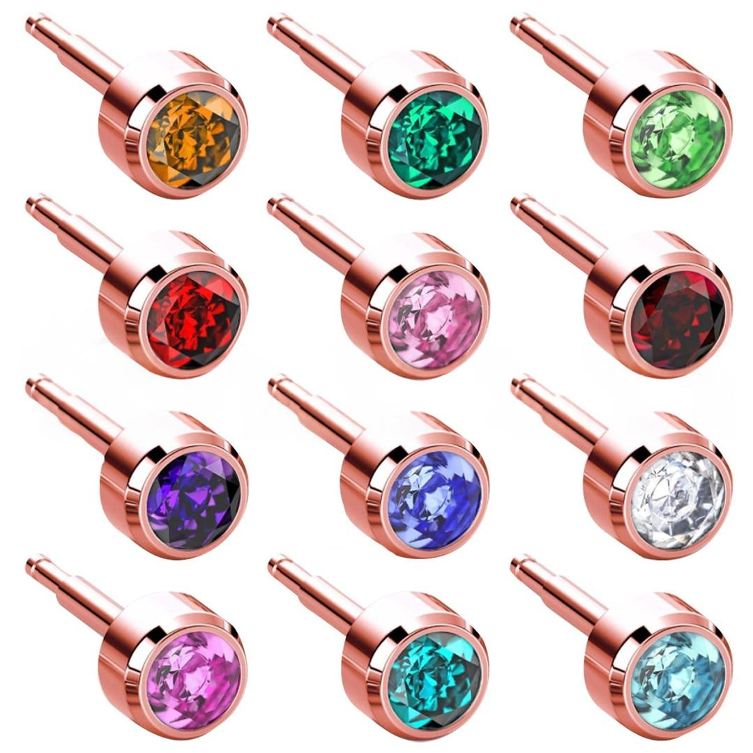 Nina Kulak Delme Küpesi Rose Crystal 12’li
