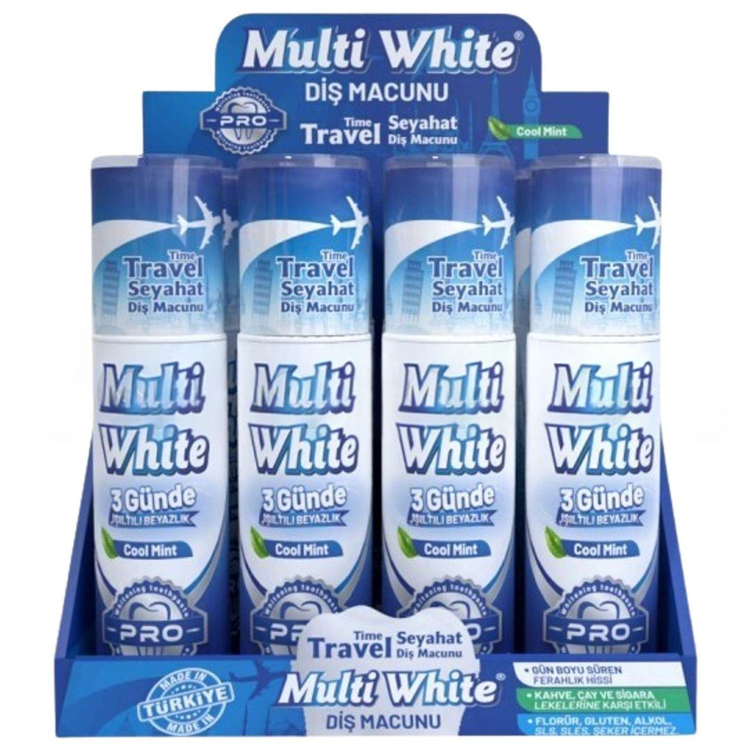 Multi White Yetişkin Diş Macunu 50 ml 12'li Stant