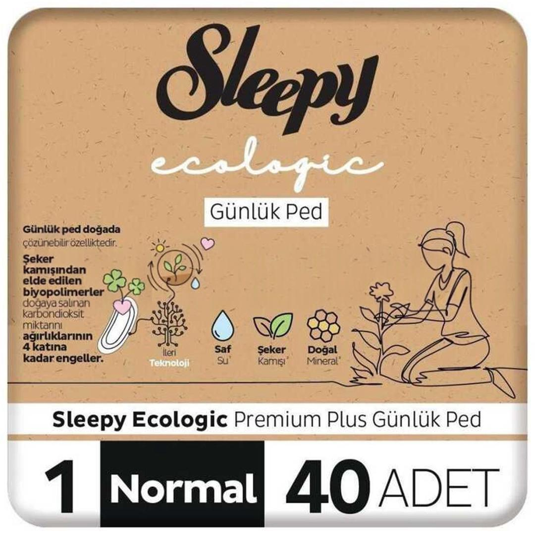 Sleepy Ecologic Premium Plus Günlük Ped Normal 40'lı