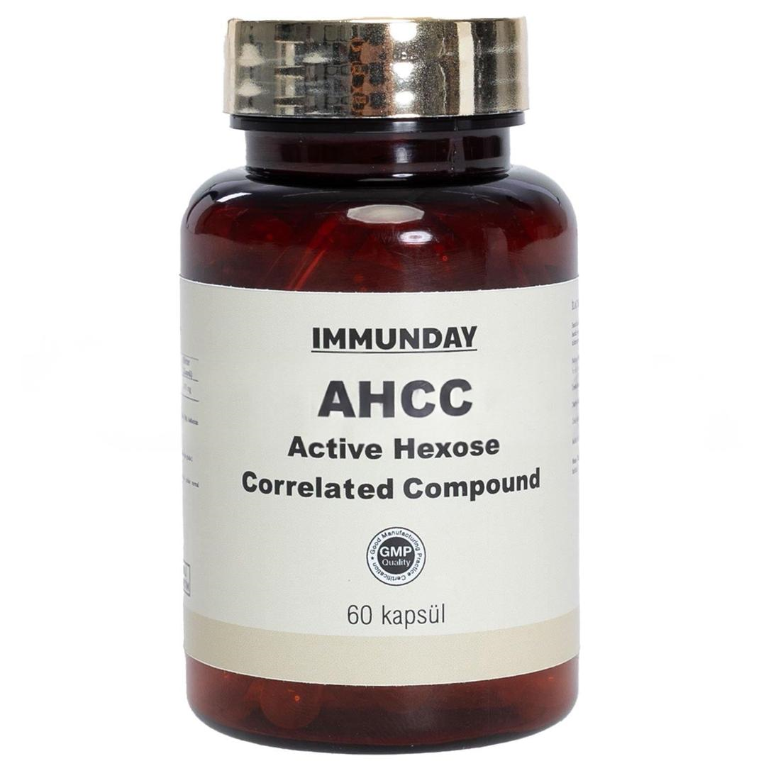 IMMUNDAY Ahcc Aktif Heksoz Korele Bileşik Shiitake Mantarı İçeren Takviye Edici Gıda 60 Kapsül 500 mg