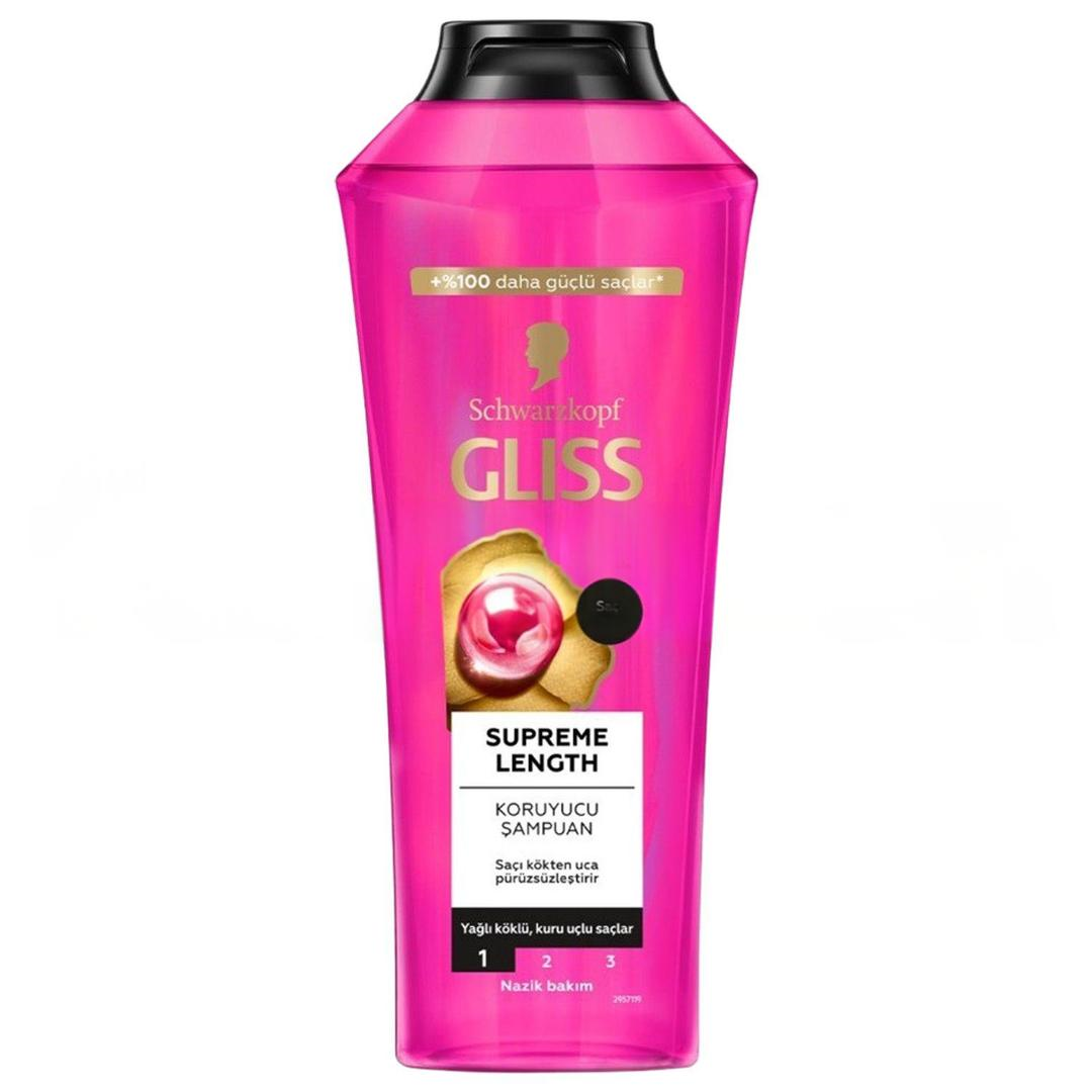 Gliss Supreme Length Koruyucu Şampuan Yağlı Köklü Kuru Uçlu Saçalar 400 ml