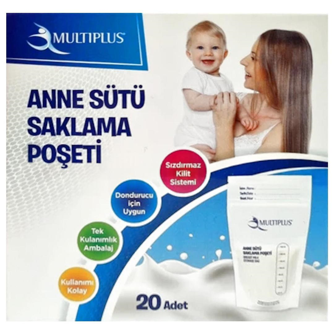 Multiplus Anne Sütü Saklama Poşeti 20 Adet