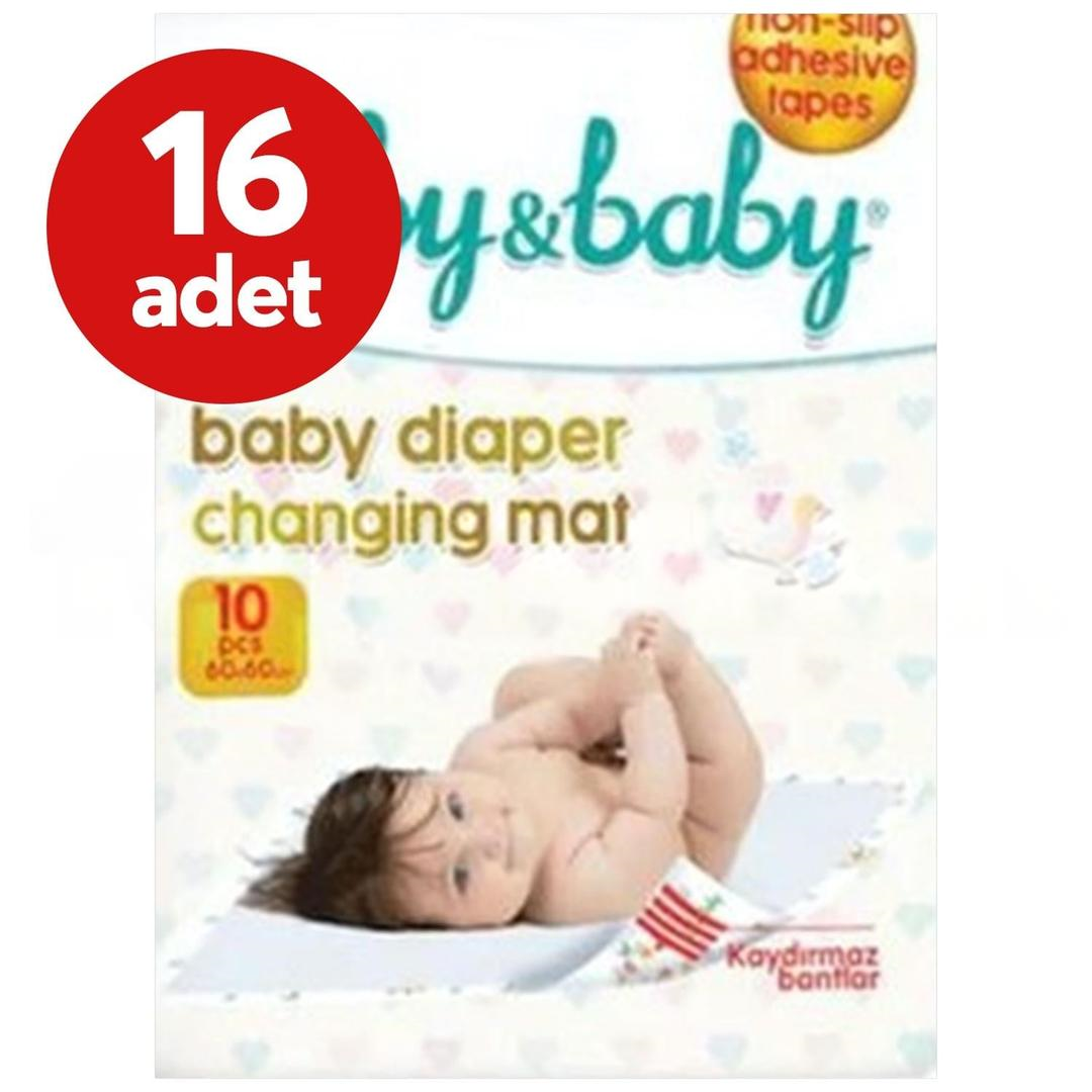 Baby&Baby Yatak Koruyucu Kaydırmaz Alt Açma Bezi 60x60 cm 16'lı