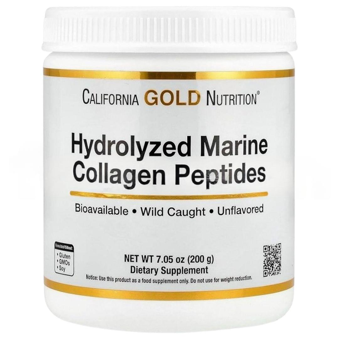California Gold Nutrition Hydrolyzed Marine Collagen Peptides Unflavored 7,05 oz 200 gr - İthal